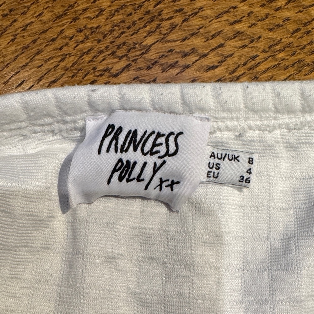 PRINCESS POLLY WHITE WAFFLE SET | CROP TOP + JOGGERS | US 4 / S - Picture 13 of 13